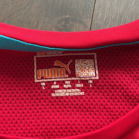 Puma red tee size L for men - Picture 2 of 3